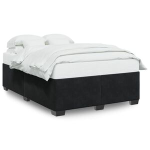 vidaXL Bedframe zonder matras 160x200 cm fluweel zwart