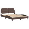 vidaXL Bedframe zonder matras "Zadar" kunstleer bruin 140x190 cm