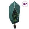 vidaXL Plantenhoezen met ritssluiting 2 st 70 g/m&sup2; 1,2x1,8 m