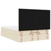 vidaXL Ottoman bed met matras 140x200cm stof cr&egrave;mekleurig