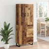 vidaXL Hoge kast met lade 2 pcs Oud Hout 69,5 x 34 x 180 cm