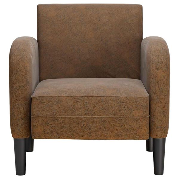 vidaXL Fauteuil met armleuningen 54 cm kunstleer bruin