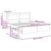 vidaXL Bedframe met lade Sonoma Eiken 200 x 200 cm Ingenieurshout