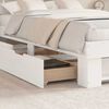 vidaXL Bedframe met hoofdeinde Wit 135 x 190 cm Massief grenenhout
