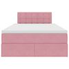 vidaXL Opslag bed met matras met hoofdeinde Roze 120 x 200 cm Fluweel