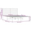 vidaXL Bedframe met hoofdbord metaal zwart 120x190 cm