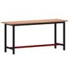 vidaXL Werkbank 180x55x81,5 cm massief beukenhout en metaal