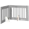 vidaXL Opvouwbaar hondenhek met standaards 2 pcs Grijs sonoma 160,5 cm