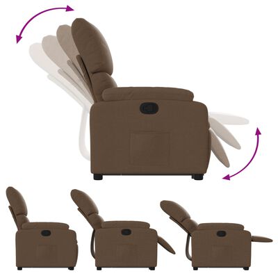 vidaXL Sta-op-stoel verstelbaar stof bruin