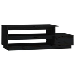 vidaXL Salontafel 120x50x40,5 cm massief grenenhout zwart