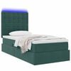 vidaXL Opbergbed met LED met matras Donkergroen 100 x 200 cm Fluweel