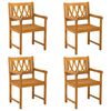 vidaXL Tuinbank 4 pcs Naturel 56 x 55,5 x 90 cm Massief Acaciahout