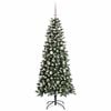 vidaXL Kunstkerstboom met 150 LED Groen 150 cm PVC en Plastic en Staal