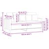 vidaXL Tweezitsbank 140 cm stof lichtgrijs