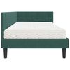 vidaXL Hoekbedframe met Matras met hoofdeinde 2 pcs Groen Fluweel