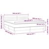 vidaXL Boxspring met matras en LED stof lichtgrijs 160x200 cm