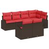 vidaXL Tuin Sofa Set Bruin poly rattan