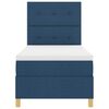 vidaXL Boxspringbed met matras met hoofdeinde Blauw 90 x 190 cm Stof
