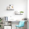 vidaXL Wandschappen zwevend 2 st 60x23,5x3,8 cm MDF grijs