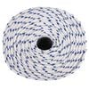 vidaXL Boot touw 10 mm 100 m polypropyleen wit