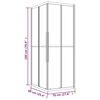 vidaXL Douchecabine strepen 90x70x180 cm ESG zwart