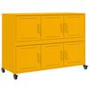 vidaXL Dressoir 100,5x39x72 cm staal mosterdgeel