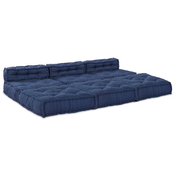 vidaXL Modulair bank 4 pcs Indigo Stof