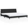 vidaXL Bedframe met LED zonder matras "Hanko" fluweel zwart 200x200 cm
