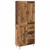 vidaXL Hoge kast met lade Oud Hout 69,5 x 34 x 180 cm Bewerkt hout