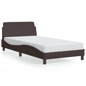 vidaXL Bedframe "Dover" 100x200 cm stof donkerbruin