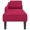 vidaXL Chaise longue met kussens fluweel wijnrood