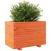 vidaXL Plantenbak 70x40x49,5 cm massief grenenhout wasbruin
