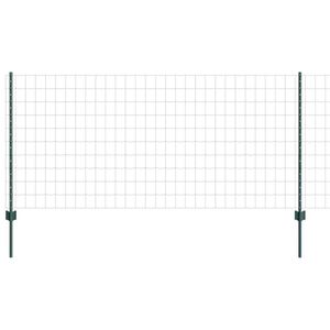 vidaXL Euro-hek met palen 25 x 1 m PVC-Coated Staal Groen Mesh