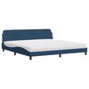 vidaXL Bed met matras "Dover" stof blauw 200x200 cm