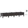 vidaXL Tuin Pot met Irrigatie en Wielen 4 st Bruin 160 x 40 x 28 cm PP