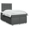 vidaXL Boxspring met matras stof donkergrijs 120x190 cm