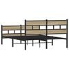 vidaXL Bedframe zonder matras metaal sonoma eikenkleurig 140x190 cm