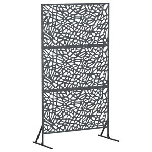 vidaXL Privacyscherm 100 x 50 x 180 cm Staal Antraciet