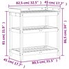 vidaXL Oppottafel met schappen 82,5x45x86,5 cm massief grenenhout