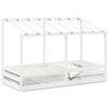 vidaXL Kinderbed met bedhuis 90x200 cm massief grenenhout wit