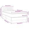 vidaXL Boxspring met matras en LED fluweel donkerblauw 90x190 cm