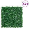 vidaXL Hek met kunstheester&nbsp;24 st 50x50 cm groen