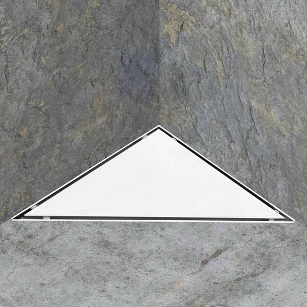 vidaXL Doucheafvoer met 2-in-1 deksel 25x25 cm roestvrij staal