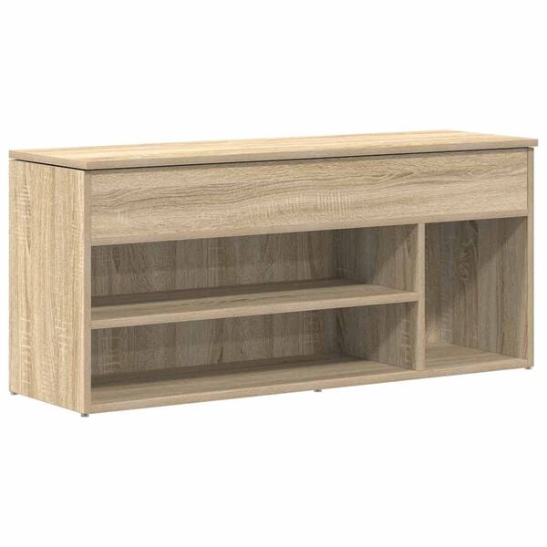 vidaXL Schoenenbank 102x30,5x45 cm bewerkt hout sonoma eikenkleurig