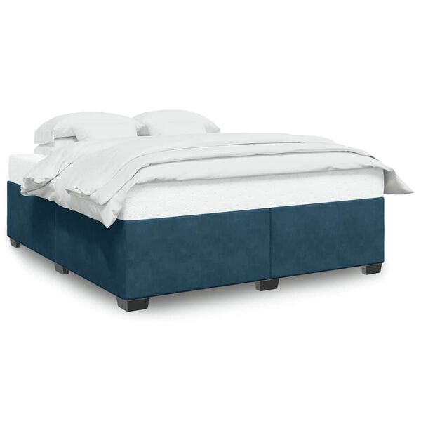 vidaXL Bedframe fluweel blauw 180x200 cm