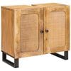 vidaXL Badkamer Sets met lade met plank Naturel Massief Mango Hout