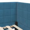 vidaXL Hoekbedframe met hoofdeinde Blauw 100 cm x 200 cm Fluweel