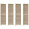 vidaXL Kastdeur 4 pcs Naturel 201 x 2,1 x 59,5 cm Massief grenenhout