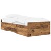 vidaXL Bedframe met opslag met lade Oud hout 80 x 200 cm Bewerkt hout