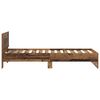 vidaXL Bedframe met hoofdeinde Oud Hout 75 x 190 cm Bewerkt hout